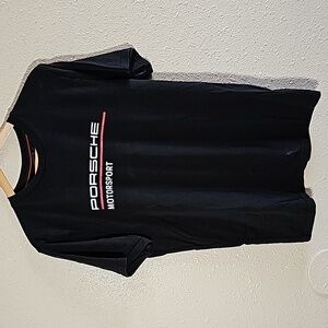 PORSCHE Black Short Sleeve Tee